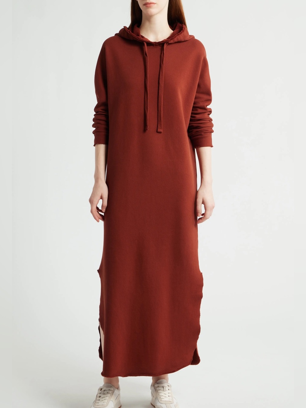 Frank & Eileen "James" Redwood Hooded Cape Maxi Dress Sz M NWT